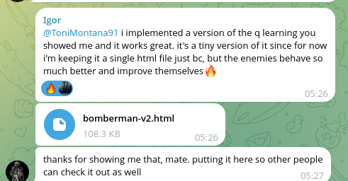 Screenshot of the HTML game prototype
