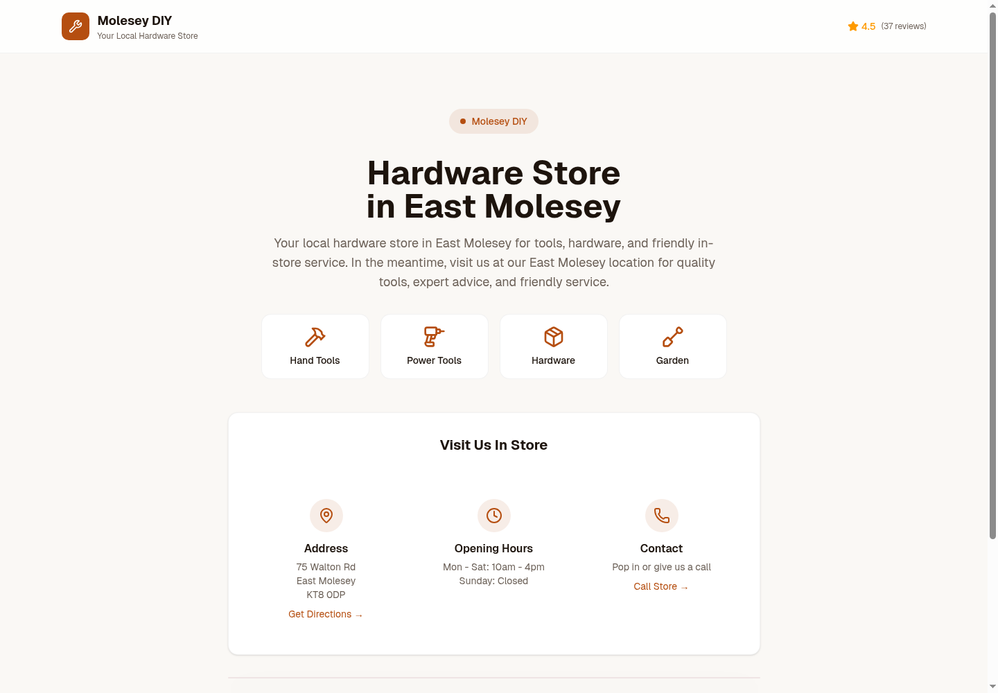 Screenshot preview of moleseydiy.store